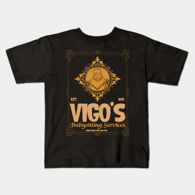 Vigos Babysitting Services Kids T-Shirt by Meta Cortex